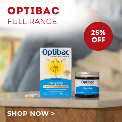 Optibac full range. 25% off. shop now
